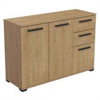 Aparador Izzy Estilo Industrial Color Roble Hamilton 120 CM