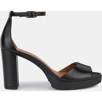 Geox - Sandalias Walk Pleasure de mujer en piel con tacón bloque, color negro