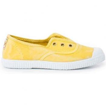 Zapatillas de lona efecto desgastado sin cordones para niños Pisamonas
