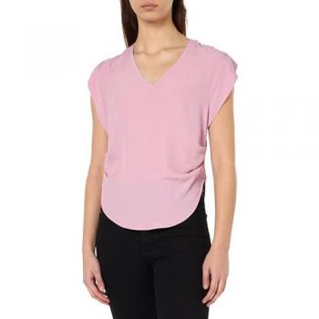 Pinko Women's Flowing Silk-Blend Blouse in Pink, Size 46