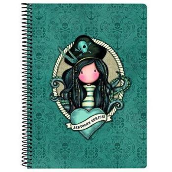 SANTORO Cuaderno 80 Hojas A5 de Gorjuss Black Pearl, Tapas Duras, 155x220mm