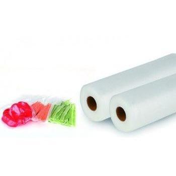ORBEGOZO 37802650003 envasadora 3400. Medida 22x600cm. Suministro: Caja con 2 Rollos Foil EV 3300, Negro