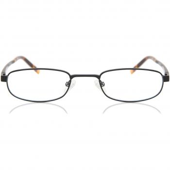 Gafas Recetadas para Hombre - Armazón Completo Rectangular de Metal Negro - Gafas Anti-Azules - SmartBuy Collection