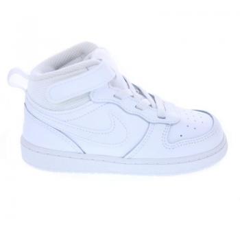 Nike Court Borough Mid 2 Baby Toddler Shoe Triple White 4K unisex