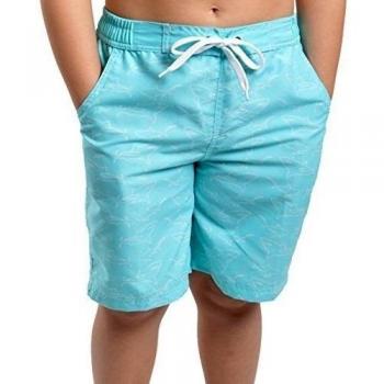 Garçons Enfants Shark Short De Natation Imprimé ~ 6 - 13 Ans - Bleu Clair, 12-13 ans