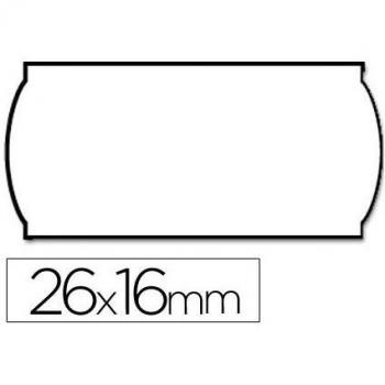 Etiquetas Meto Onduladas 26x16 mm Blanca Adh. 1 Removible Rollo de 1200 Etiquetas