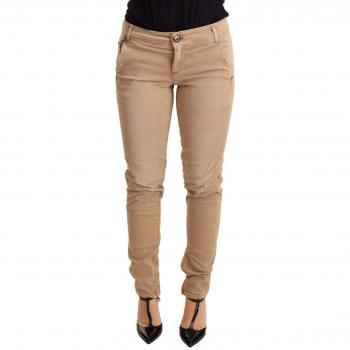 Ermanno Scervino Brown Low Waist Skinny Denim Trouser Cotton Jeans - W27