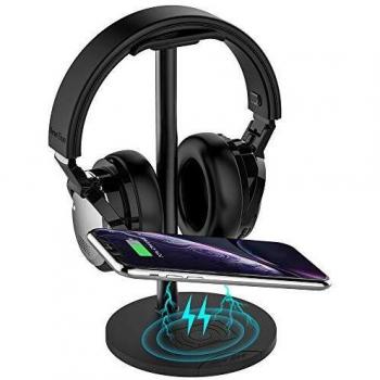 New Bee Cargador Inalámbrico Rápida 10/7.5/ 5W con Soporte Auriculares para iPhone XS MAX/XS/XR/X/ 8/8 Plus/, Samsung S9/ S9 Plus/ S8 / S8 Plus / S7 / S7 Edge / S6 / S6 Edge con indicador LED