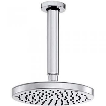 Cabezal de ducha de lujo modelo Oki diámetro 200 mm con brazo vertical cromado