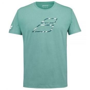 Camiseta de Manga Corta Babolat Exercise Big Flag para Hombres - Mint