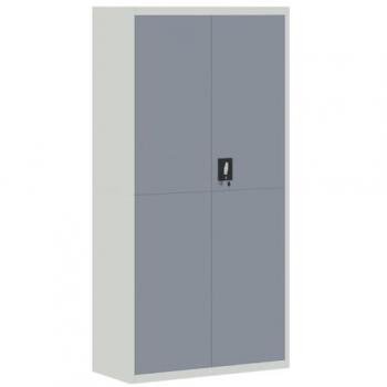 Armario archivador acero gris claro y gris oscuro 90x40x180 cm