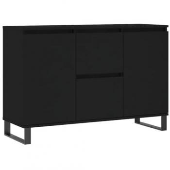 Aparador de madera de ingeniería negro 104x35x70 cm Vidaxl