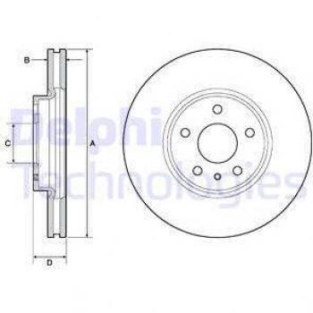 Disco de freno DELPHI BG4702C