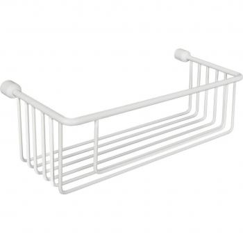 Jabonera de rejilla rectangular profunda para atornillar 3040 Blanco Texturizado