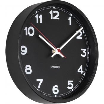 Reloj de pared Karlsson KA5847BK, clásico redondo, metal, 40 cm