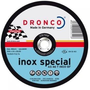 Dronco AS30TINOXCG-150 Discos de Corte Metal, As 46/As 30 T Inox Cut + Grind Special, 150 Mm Diámetro, 3.5 Mm Espesor, 22.23 Mm Diámetro Eje, 10,200 RPM
