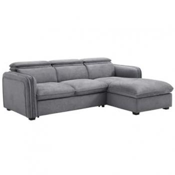 Sofá Cama Rinconero Derecho de Tela Gris ORELANA