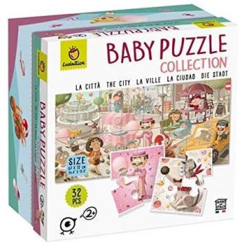 Ludattica-82261 Ludattica 82261 Puzzle Infantil La Ciudad, Multicolor, Unica