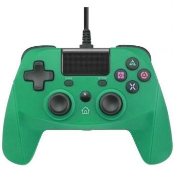 Controlador Universal con Cable para PS4 PS3 PC - Verde - Compatible con Todos los Botones y Funciones