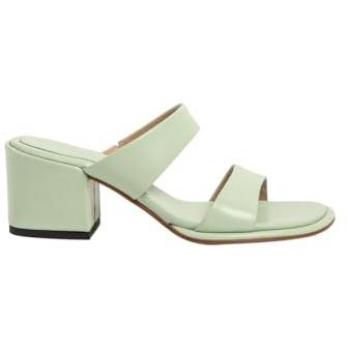Sandalias de piel Neosens para mujer S3174 verde pastel con tacón de 6 cm - Casual y fiesta
