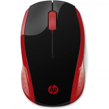 HP Wireless Mouse 200, Óptico, 1000 DPI, Ambidextro, RF Inalámbrico, Rojo/Negro