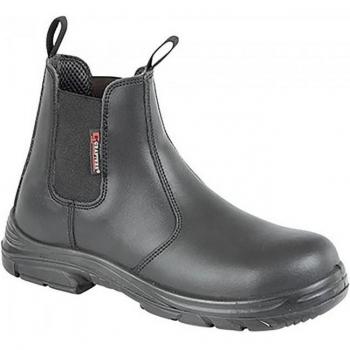 Botas de trabajo Grafters DF1180 para hombre, características: resistentes al agua, suela antideslizante, diseño robusto, material sintético duradero, cierre con cordones, refuerzo en la puntera