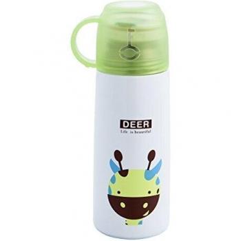 Quid Go Peques Botella Isocierv, Acero Inoxidable, Blanco, 8.5x6.7x20 cm