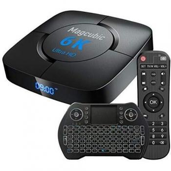 Magcubic TV Box Android 11.0, 4GB RAM 32GB ROM Compatible con 4K 3D Amlogic S905X4 Dual-WiFi 2.4g / 5g Smart TV Box con Remote Cotrol