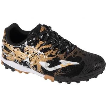JOMA SUPER COPA JR TF NEGRO/ORO 2401 - Botas de fútbol turf para niño, color negro y oro, modelo Super Copa Jr, talla 38 EU