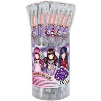 SANTORO Gorjuss Sparkle & Bloom Set 24 Bolígrafos Gel 6 Colores 759GJD03 -