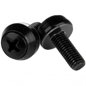StarTech.com M6 x 12mm Mounting Screws - 50 Pack, Black