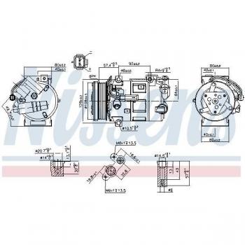 Compresor de aire acondicionado NISSENS 890210