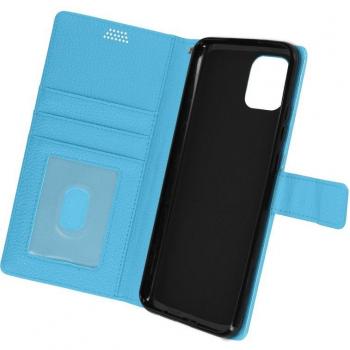 Funda Samsung Galaxy A03 con Solapa, Tarjetero, Soporte de Vídeo y Color Azul