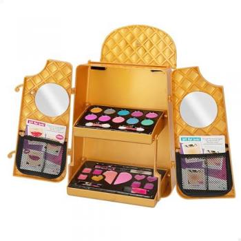 Mochila de maquillaje infantil Shimmer N Sparkle para niñas +8 años, incluye estuche con sombras de ojos, coloretes, pintalabios, espejos y cosmética no tóxica
