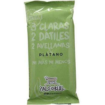 Paleobull Barrita Energética con Avellanas y Plátano - 9 barritas de 1 x 50 gr - Total: 450 gr