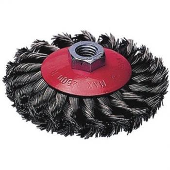 Maurer 9100640 Cepillo acero M14 trenzado oblicuo 100 x10 mm.