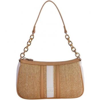 Bolso de hombro Aura color natural con cremallera