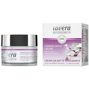 Lavera firming night cream karanja zantiage z hyaluronic acid z moisturises reduces wrinkles z vegan z organic skin care z natural innovative cosmetics 50 ml