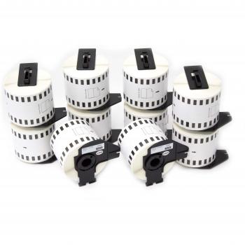 vhbw 10x Etiquetas Cinta adhesiva per Brother P-Touch QL-1050, QL-1050N, QL-1060, QL-1060N, QL-500, QL-500A, QL-500BS por Brother DK-22205.