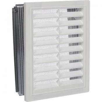 Rejilla de ventilación artificial Upmann 150 x 200 mm con mosquitero y marco blanco