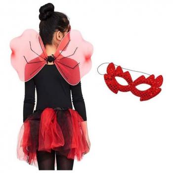 Conjunto Demonio infantil: Tutú, Alas y Antifaz