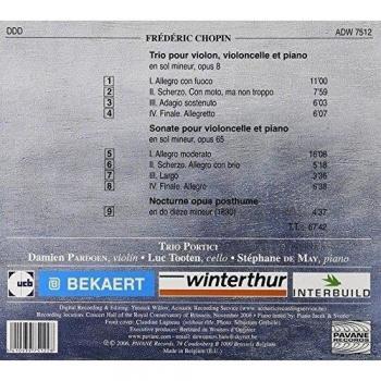 Trio Pour Violon, Violoncelle et piano en sol mineur op.8...