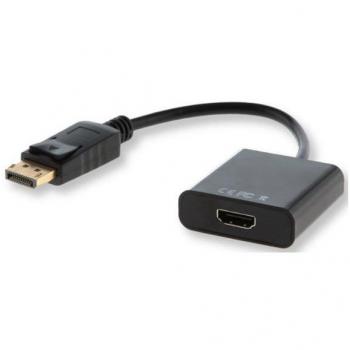 Savio CL-55 Adaptador de Cable DisplayPort a HDMI tipo A (Estándar) de 0,2 m en color Negro