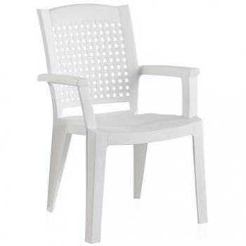 Silla polipropileno Dallas blanco - Suministros Jaizkibel Qfplus - modelo Dallas en color blanco, fabricada en polipropileno