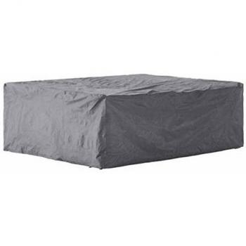 Cubierta para juego de jardín Perel, rectangular, gris, dimensiones 240 cm x 180 cm x 75 cm