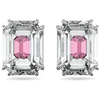 Swarovski Chroma Octagon Pink Crystal Multicolor Earrings - One Size