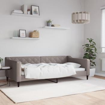 Sofá cama sin colchón tela gris taupe 100x200 cm vidaXL
