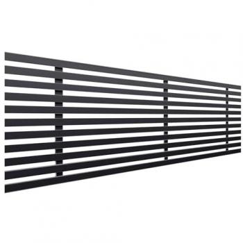 Cabecero de Madera Reciclada DM Estilo Japonés 150x46cm con Herrajes Incluidos - Negro Sólido