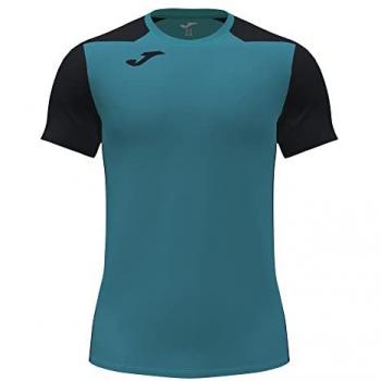 Camiseta Joma Record II Bicolor Manga Corta Hombre Turquesa Negro XL