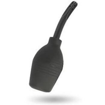 Squeeze Pera de Limpieza Anal Negra - Ducha Anal Fácil